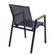 Kit 4 Cadeiras com Braco Empilhavel Angra Maresias Fratini Assento Tela Preta Base Aluminio Preto -4-